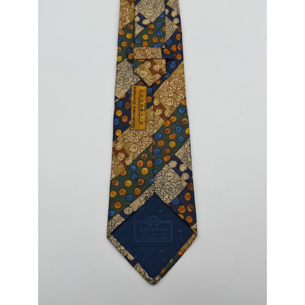 Givenchy Essentials Couture Necktie Men's Abstract Geometric Print Silk Tie - Picture 7 of 13